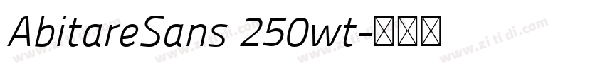 AbitareSans 250wt字体转换